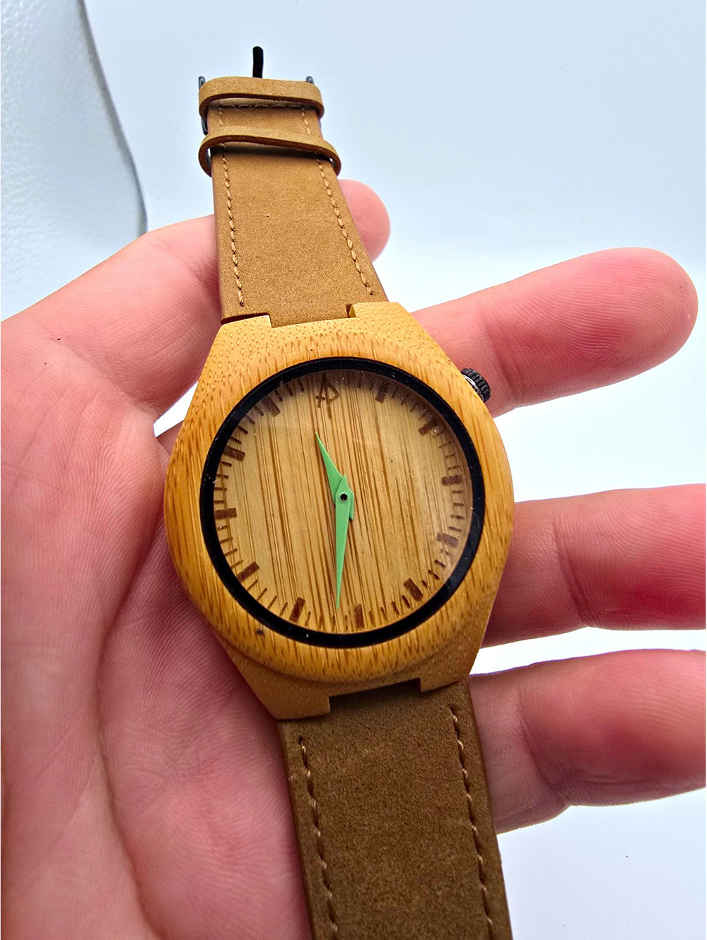 The Ridge Apache Pine Quartz Analog Wood Case Brown Dial Brown Leather Strap